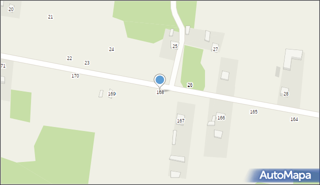 Wiewiórów, Wiewiórów, 168, mapa Wiewiórów