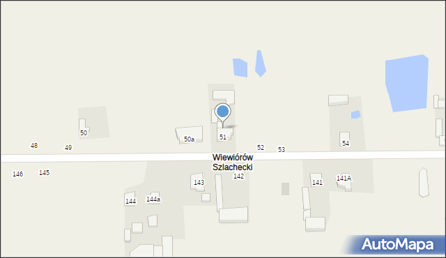 Wiewiórów, Wiewiórów, 51a, mapa Wiewiórów