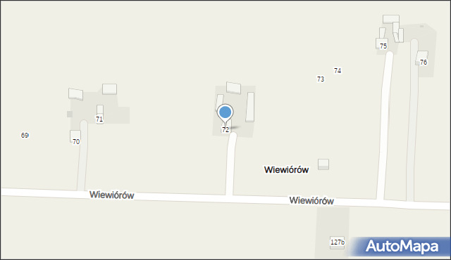 Wiewiórów, Wiewiórów, 72, mapa Wiewiórów