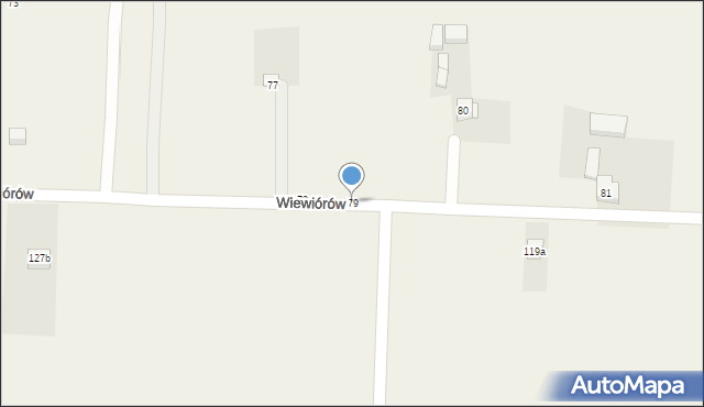 Wiewiórów, Wiewiórów, 79, mapa Wiewiórów