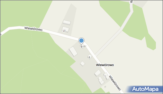 Wiewiórowo, Wiewiórowo, 9, mapa Wiewiórowo