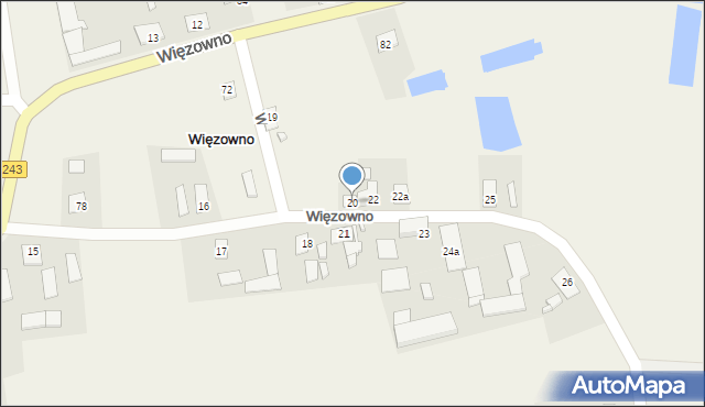 Więzowno, Więzowno, 20, mapa Więzowno