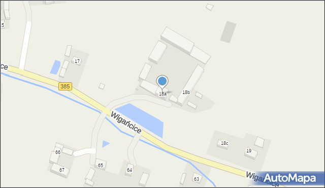 Wigańcice, Wigańcice, 18a, mapa Wigańcice