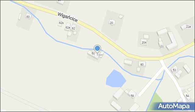 Wigańcice, Wigańcice, 61, mapa Wigańcice