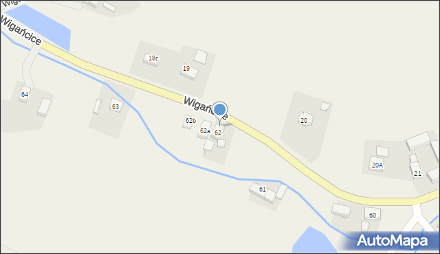 Wigańcice, Wigańcice, 62, mapa Wigańcice