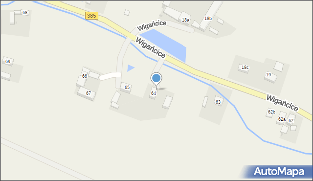 Wigańcice, Wigańcice, 64, mapa Wigańcice