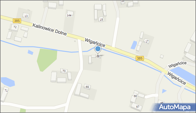 Wigańcice, Wigańcice, 68, mapa Wigańcice