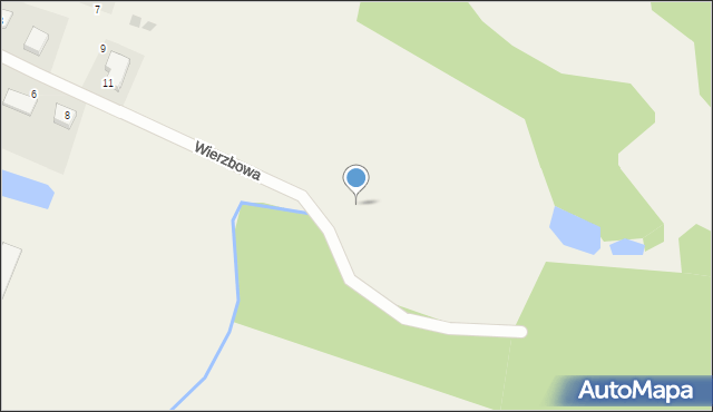 Wikielec, Wierzbowa, 15, mapa Wikielec