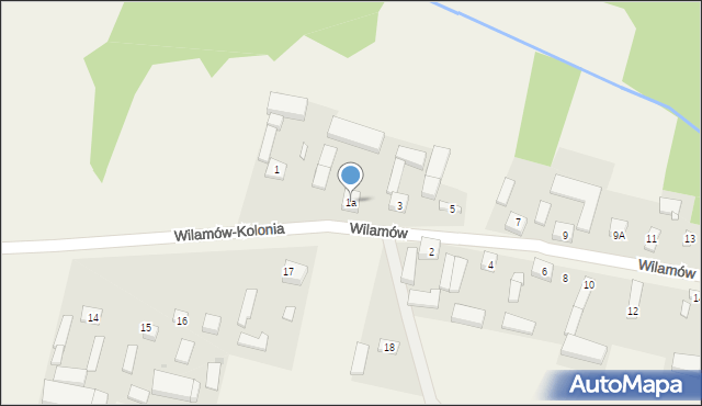 Wilamów, Wilamów, 1a, mapa Wilamów