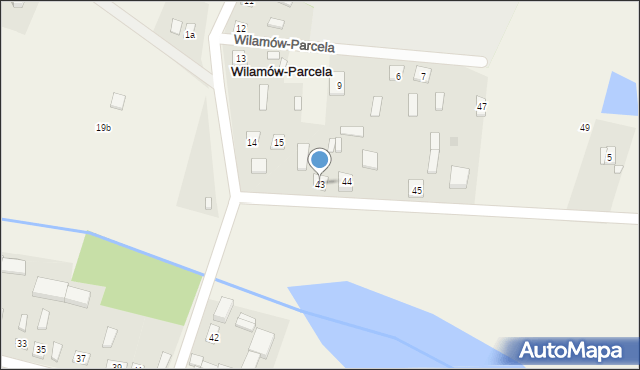 Wilamów-Parcela, Wilamów-Parcela, 43, mapa Wilamów-Parcela