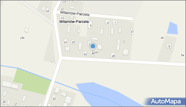 Wilamów-Parcela, Wilamów-Parcela, 44, mapa Wilamów-Parcela