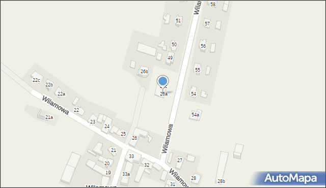 Wilamowa, Wilamowa, 26a, mapa Wilamowa