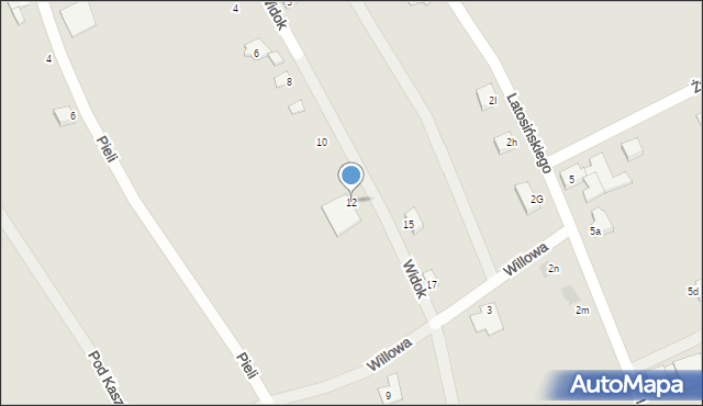 Wilamowice, Widok, 12, mapa Wilamowice