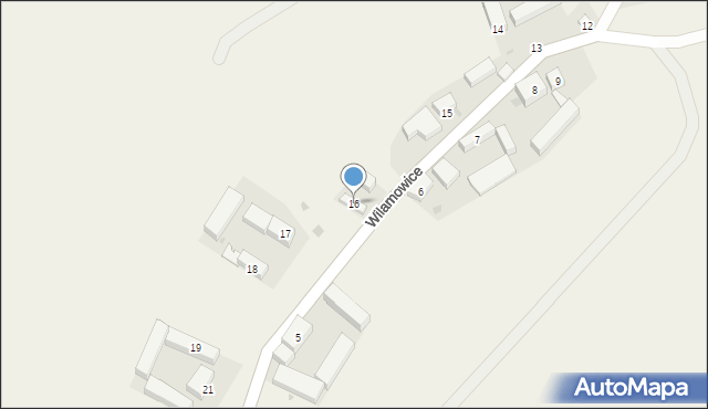 Wilamowice, Wilamowice, 16, mapa Wilamowice