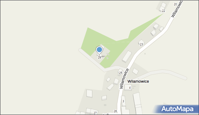 Wilamowice, Wilamowice, 24, mapa Wilamowice