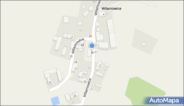 Wilamowice, Wilamowice, 35, mapa Wilamowice