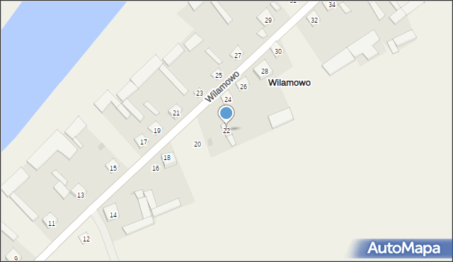 Wilamowo, Wilamowo, 22, mapa Wilamowo