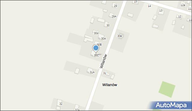 Wilanów, Wilanów, 30C, mapa Wilanów
