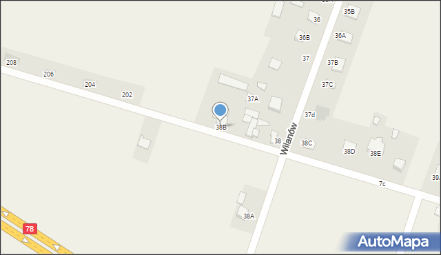 Wilanów, Wilanów, 38B, mapa Wilanów