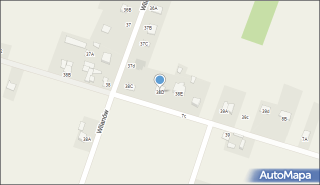 Wilanów, Wilanów, 38D, mapa Wilanów