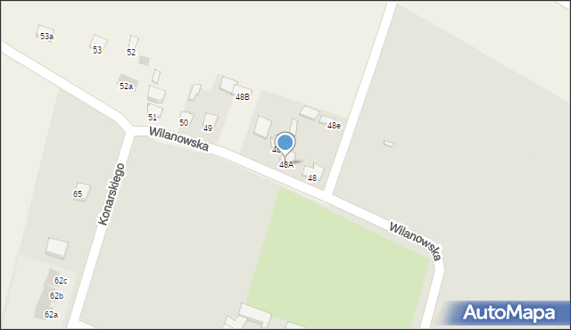 Wilanów, Wilanów, 48A, mapa Wilanów