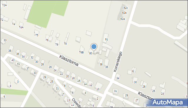 Wilanów, Wilanów, 80A, mapa Wilanów