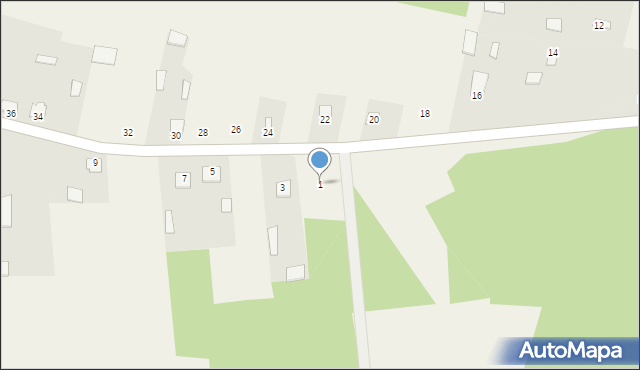 Wilanowo, Wilanowo, 1, mapa Wilanowo