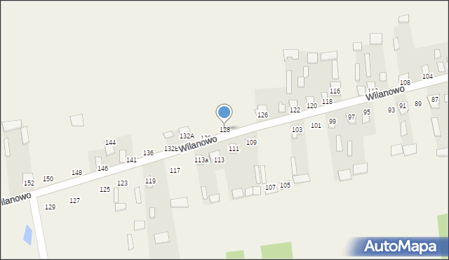 Wilanowo, Wilanowo, 128, mapa Wilanowo