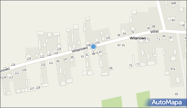 Wilanowo, Wilanowo, 89, mapa Wilanowo