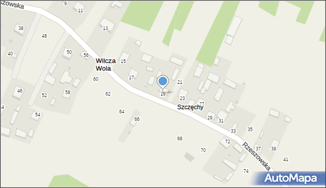 Wilcza Wola, Wilcza Wola, 244, mapa Wilcza Wola