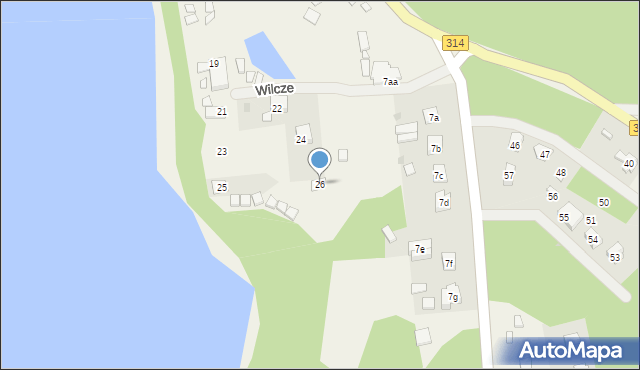 Wilcze, Wilcze, 26, mapa Wilcze