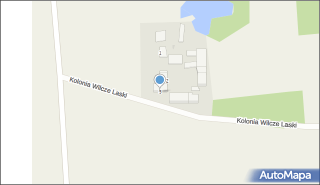 Wilcze Laski, Wilcze Laski, 3, mapa Wilcze Laski