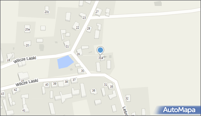 Wilcze Laski, Wilcze Laski, 31a, mapa Wilcze Laski
