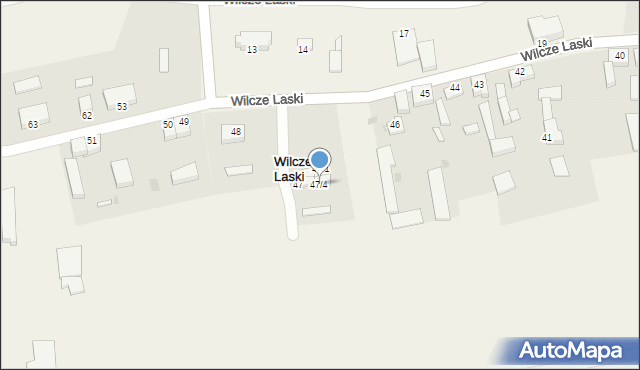 Wilcze Laski, Wilcze Laski, 47/4, mapa Wilcze Laski