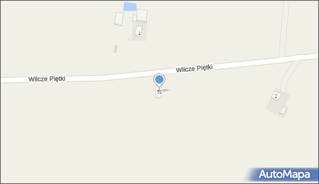 Wilcze Piętki, Wilcze Piętki, 51, mapa Wilcze Piętki
