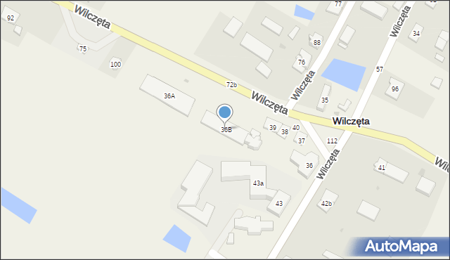 Wilczęta, Wilczęta, 36B, mapa Wilczęta