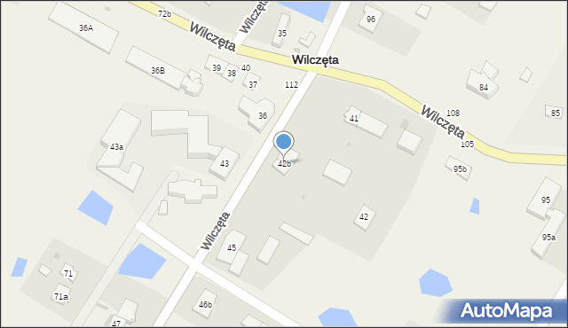 Wilczęta, Wilczęta, 42b, mapa Wilczęta