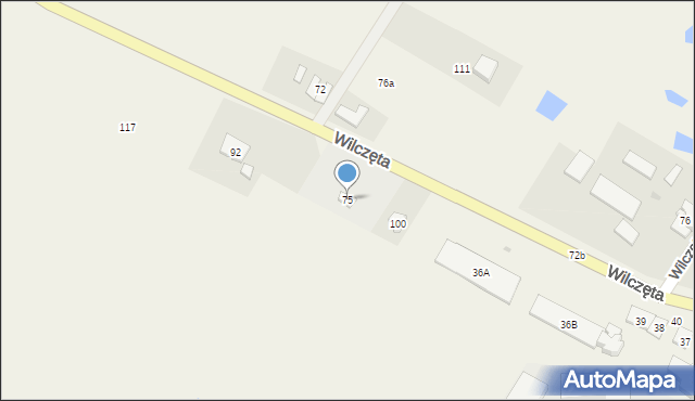 Wilczęta, Wilczęta, 75, mapa Wilczęta