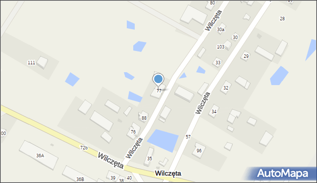 Wilczęta, Wilczęta, 77, mapa Wilczęta