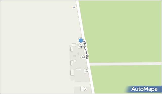 Wilczkowice, Wilczkowice, 68, mapa Wilczkowice