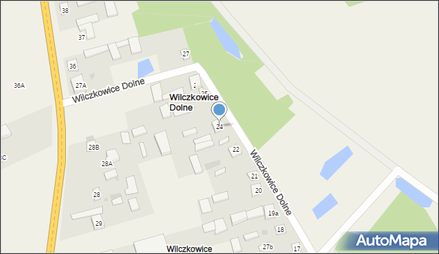 Wilczkowice Dolne, Wilczkowice Dolne, 24, mapa Wilczkowice Dolne