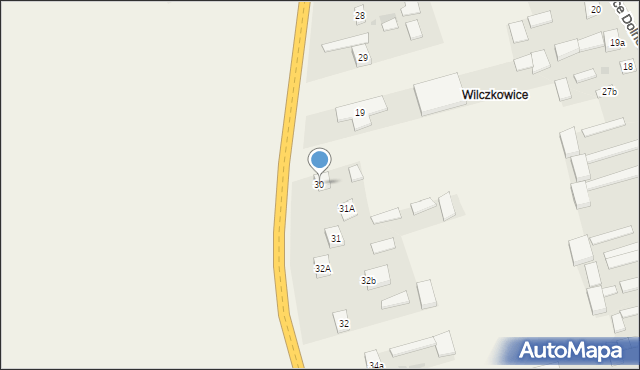 Wilczkowice Dolne, Wilczkowice Dolne, 30, mapa Wilczkowice Dolne