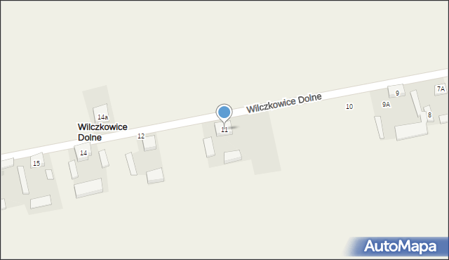 Wilczkowice Dolne, Wilczkowice Dolne, 11, mapa Wilczkowice Dolne
