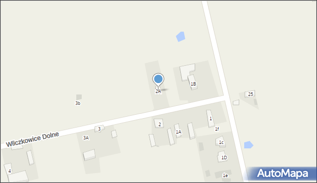 Wilczkowice Dolne, Wilczkowice Dolne, 2A, mapa Wilczkowice Dolne
