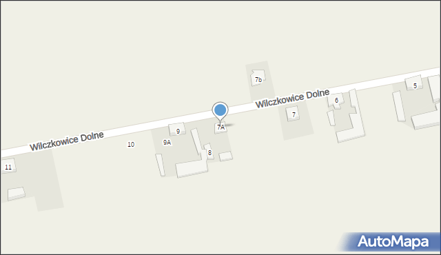 Wilczkowice Dolne, Wilczkowice Dolne, 7A, mapa Wilczkowice Dolne