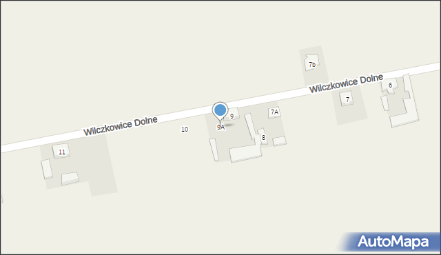 Wilczkowice Dolne, Wilczkowice Dolne, 9A, mapa Wilczkowice Dolne