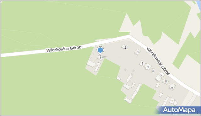 Wilczkowice Górne, Wilczkowice Górne, 1, mapa Wilczkowice Górne