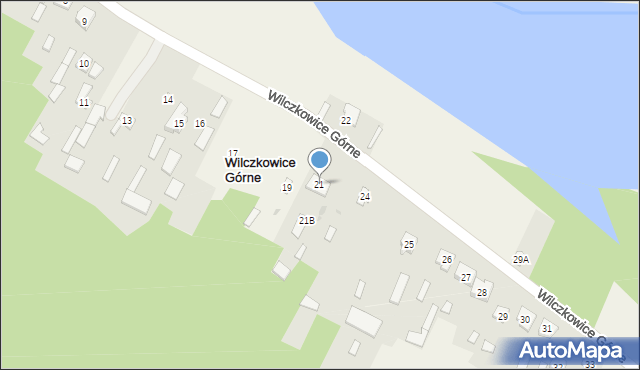 Wilczkowice Górne, Wilczkowice Górne, 21, mapa Wilczkowice Górne
