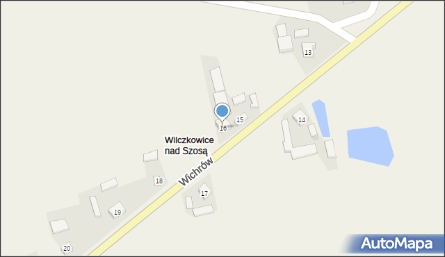 Wilczkowice nad Szosą, Wilczkowice nad Szosą, 16, mapa Wilczkowice nad Szosą