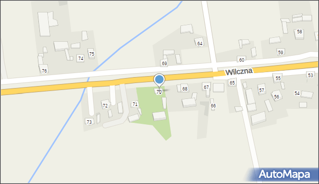 Wilczna, Wilczna, 70, mapa Wilczna